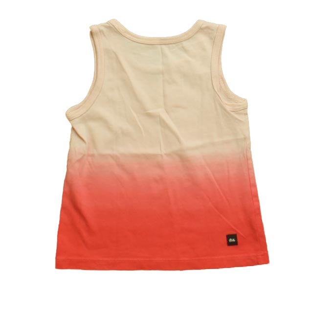 Tea Girls Pink | White Tank Top Size: 2T