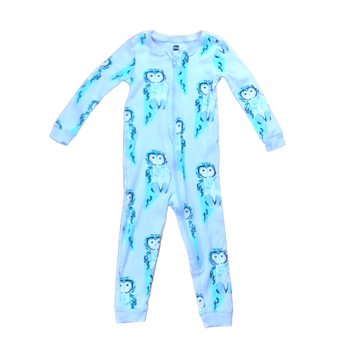Tea Collection Unisex Pink with Owls 1-piece Non-footed Pajamas Size: 12-18 Months Pink with Owls