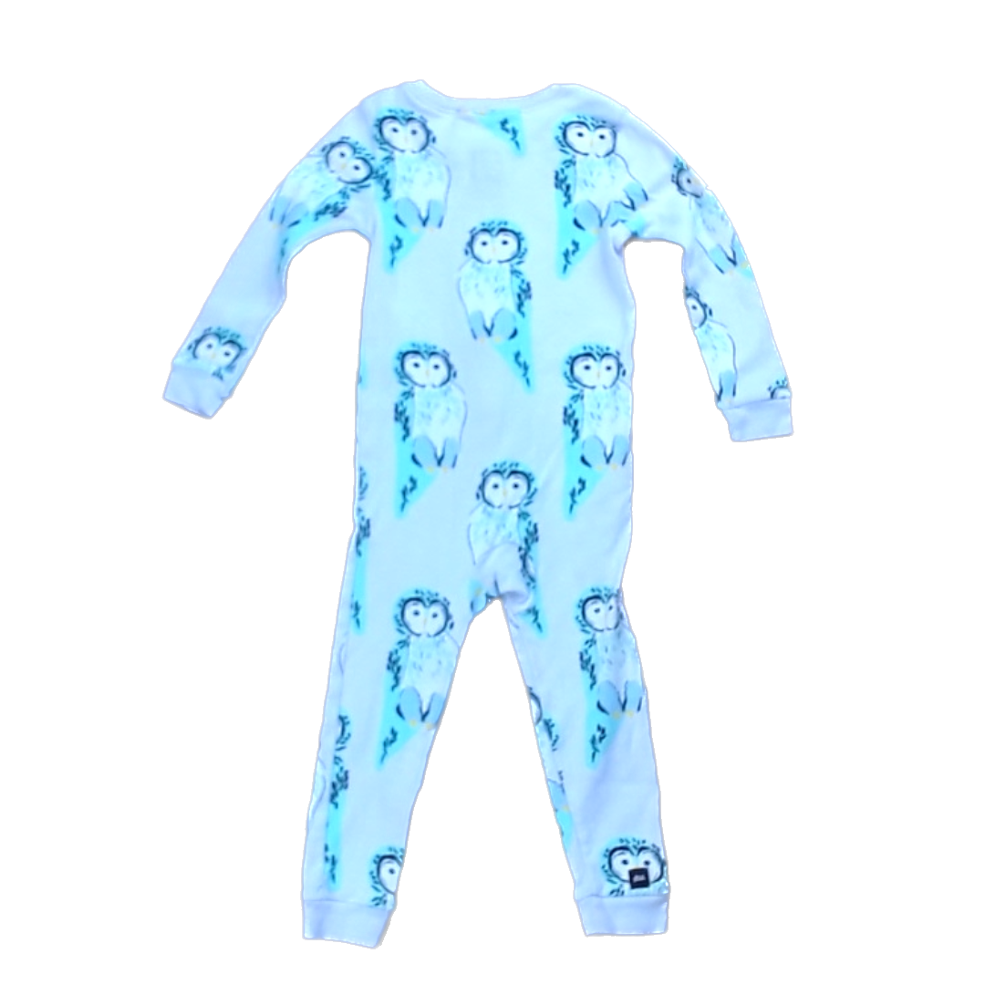 Tea Collection Unisex Pink with Owls 1-piece Non-footed Pajamas Size: 12-18 Months Pink with Owls
