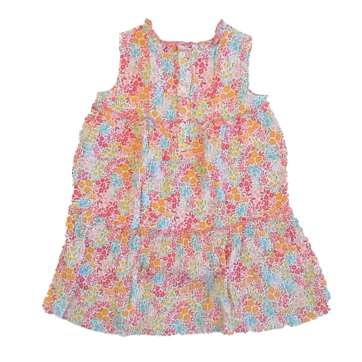 Mudpie Girls Pink | Yellow | Blue Floral Dress Size: 5T Pink | Yellow | Blue Floral