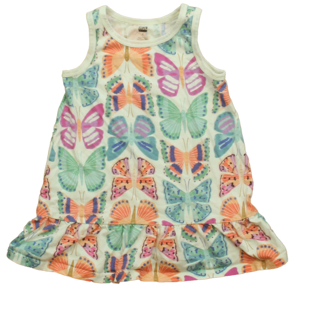 Tea Collection Girls Pink | Yellow Floral Dress Size: 3T Pink | Yellow Floral