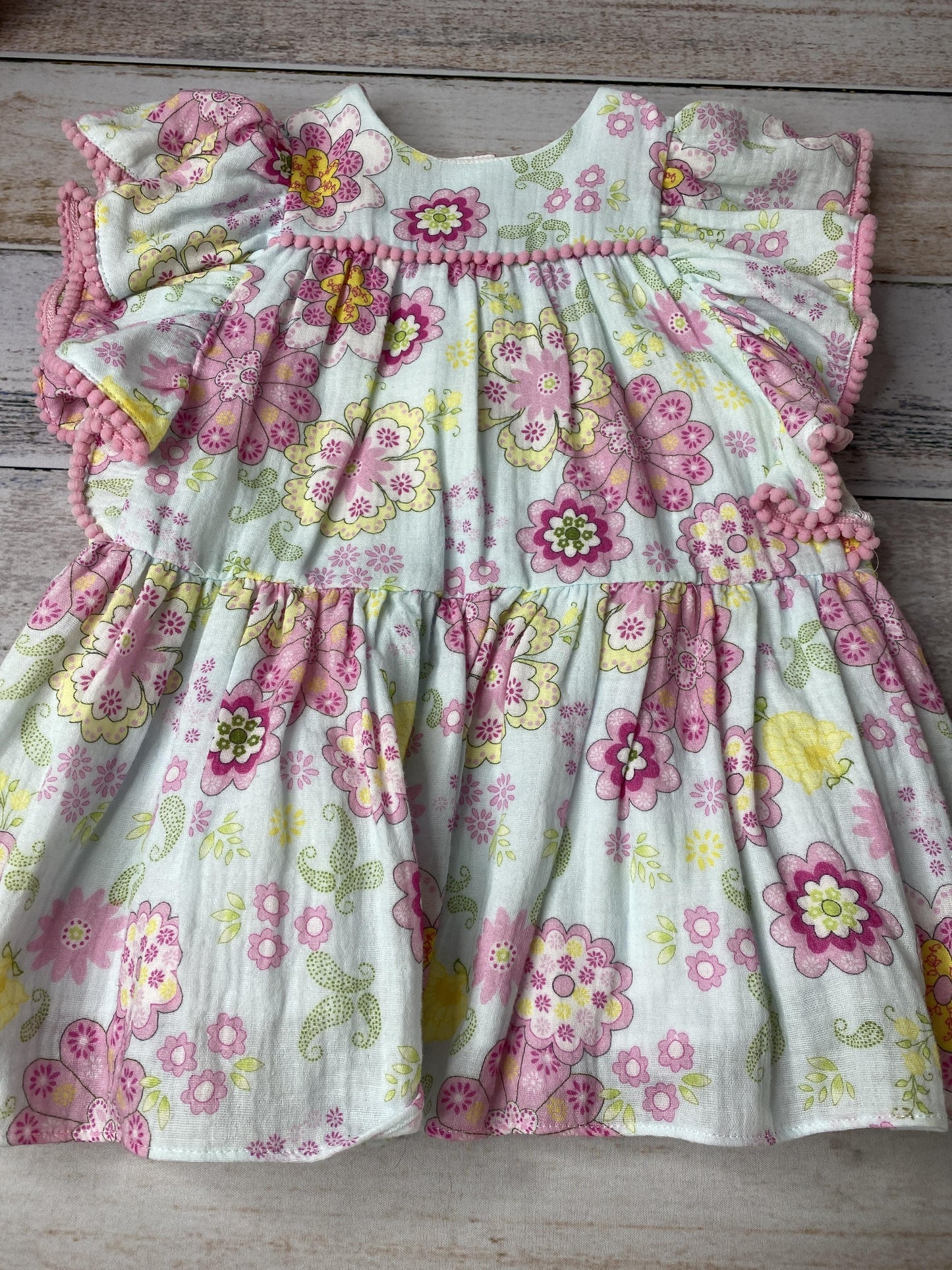 Pastourelle Girls pink | Yellow | Flowers Dress Size: 18 months pink | Yellow | Flowers