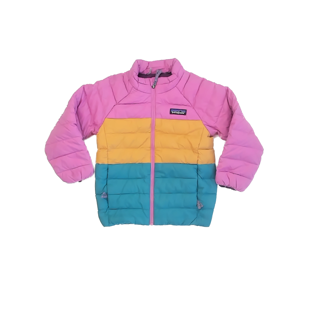 Patagonia Girls Pink | Yellow | Teal Winter Coat Size: 5-6T * Pink | Yellow | Teal