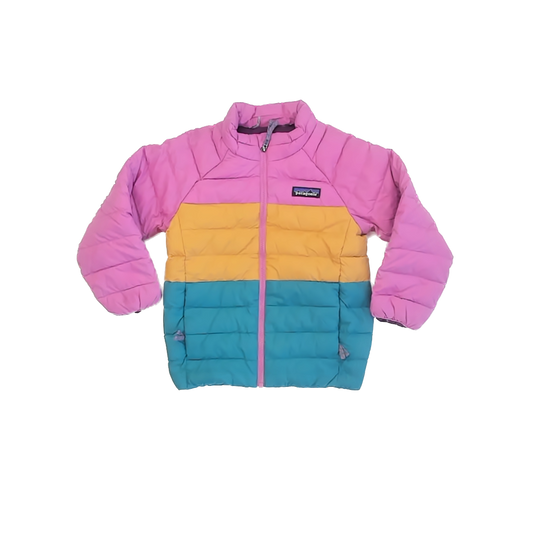 Patagonia Girls Pink | Yellow | Teal Winter Coat Size: 5-6T * Pink | Yellow | Teal
