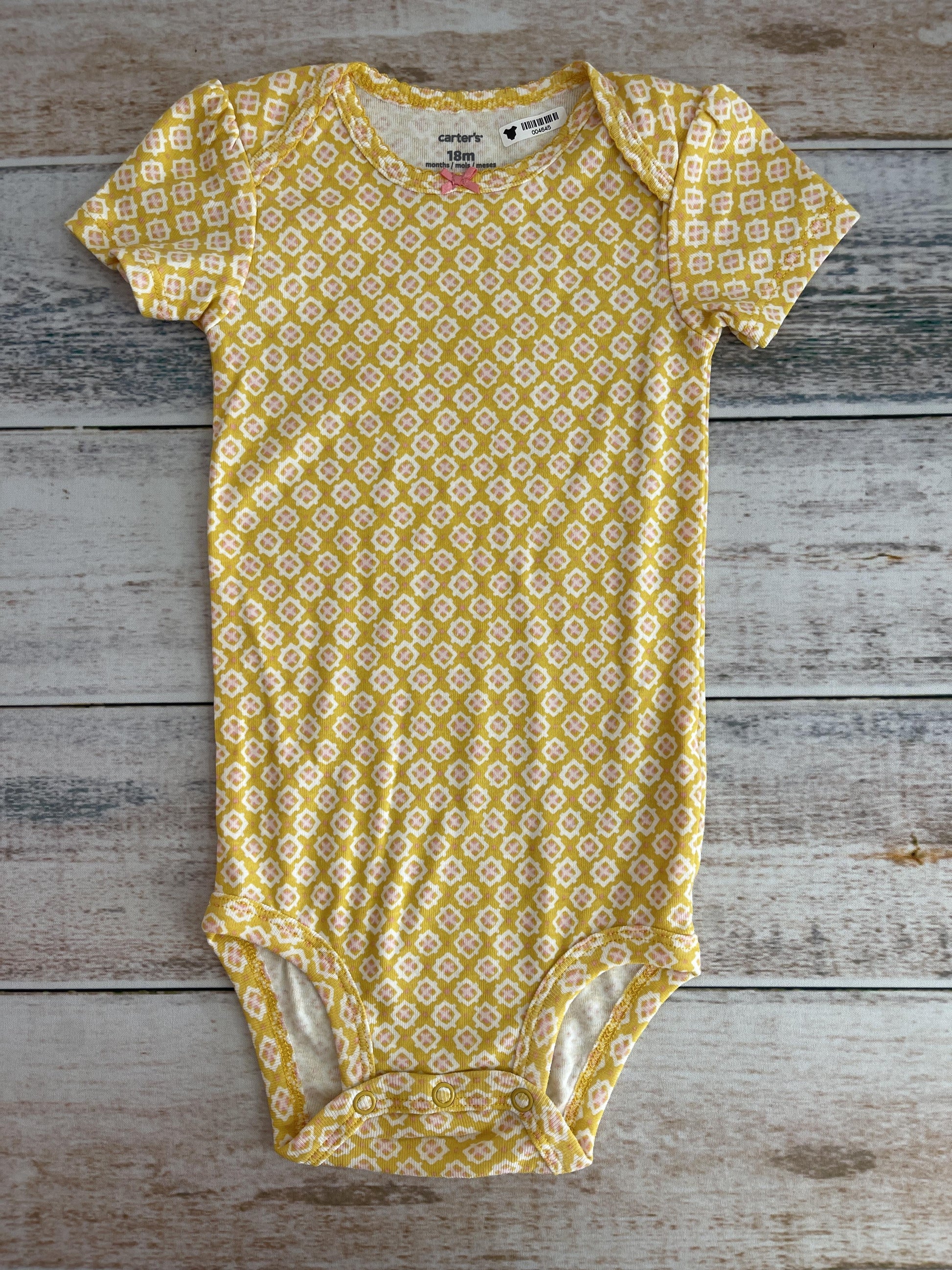 Carters Girls pink | Yellow Onesie Size: 18 months pink | Yellow