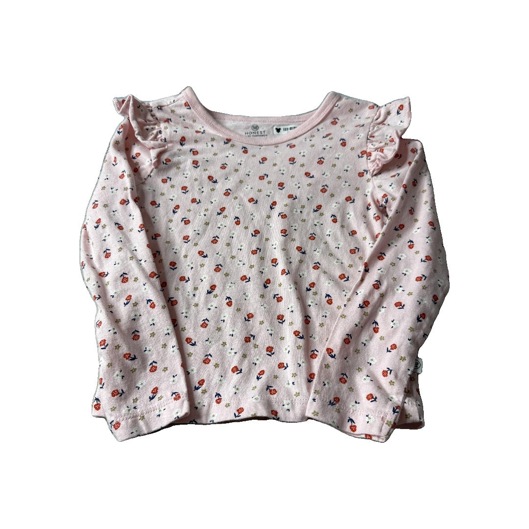 Honest co Girls pink Long Sleeve Shirt Size: 3T pink