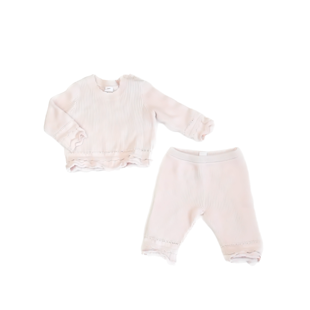 Gap Girls Pink Apparel Sets Size: 6-12 Months Pink