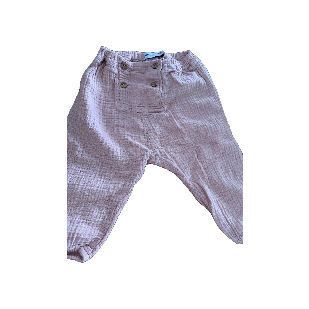 Zara Girls pink Pants Size: 9-12 Months pink