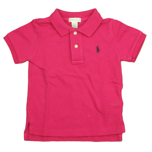 Ralph Lauren Boys Pink Polo Shirt Size: 24 Months