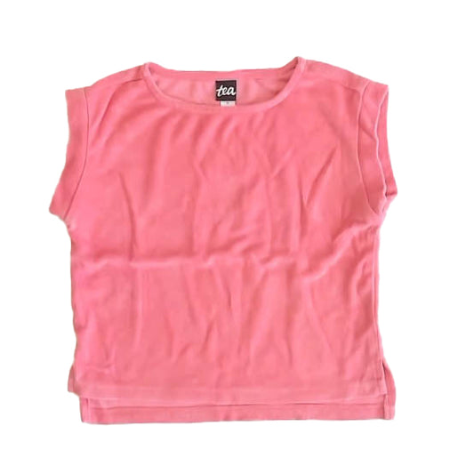 Tea Collection Girls Pink Short Sleeve Shirt Size: 6 Years Pink