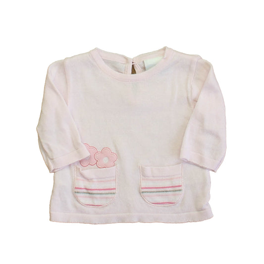 Florence Eiseman Girls Pink Long Sleeve Shirt Size: 3 Months Pink