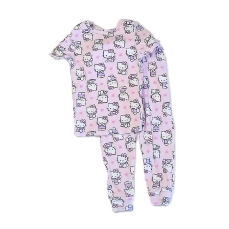 Hello Kitty Girls Pink 2-piece Pajamas Size: 2T Pink
