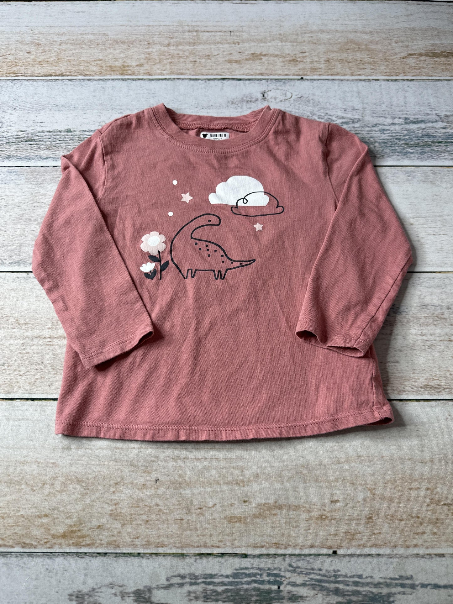 Mighty Goods Girls pink Long Sleeve T-Shirt Size: 18-24 months pink