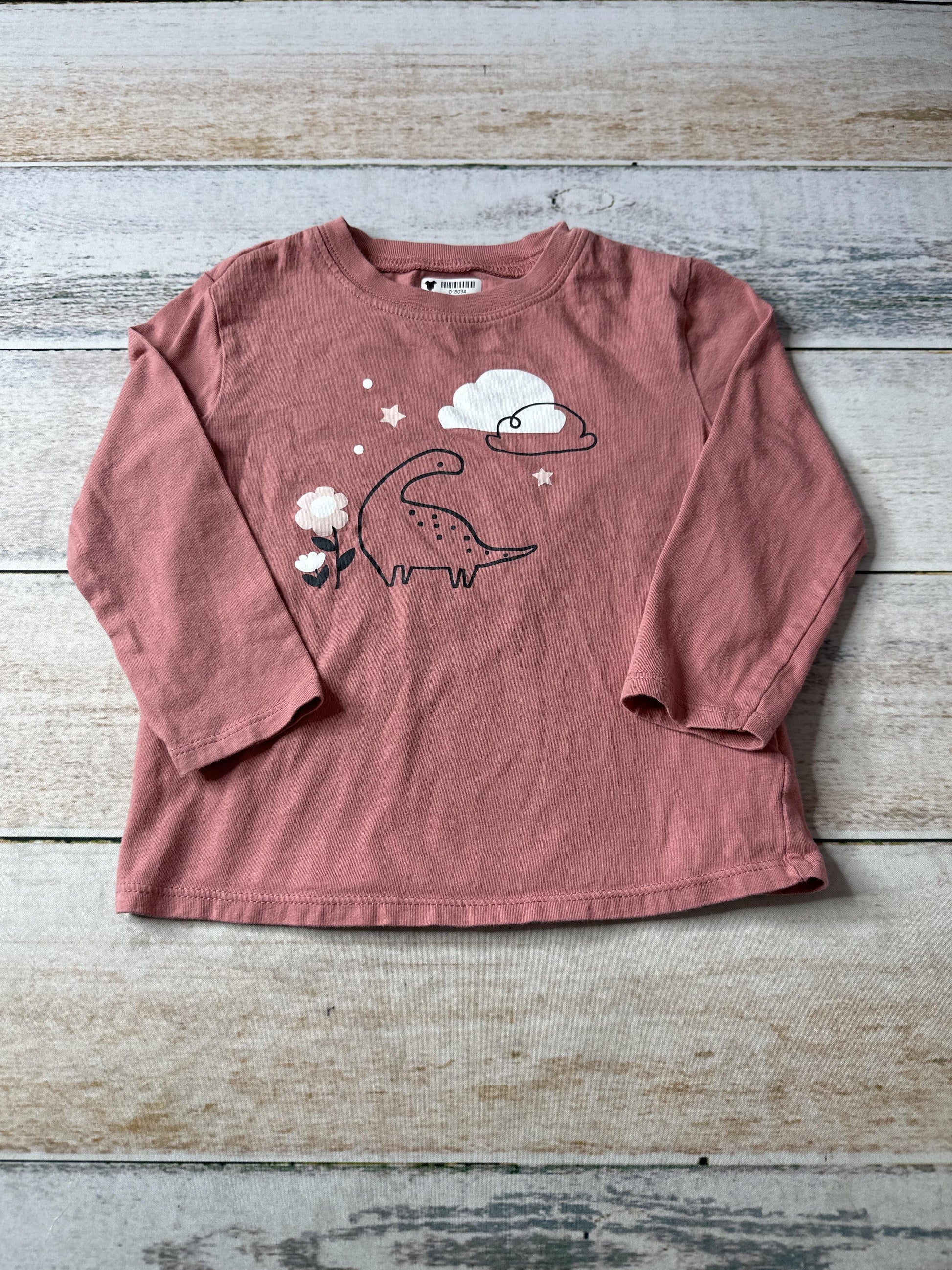 Mighty Goods Girls pink Long Sleeve T-Shirt Size: 18-24 months pink