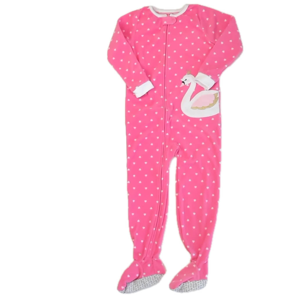 Carter's Girls Pink 1-piece footed Pajamas Size: 5T Pink