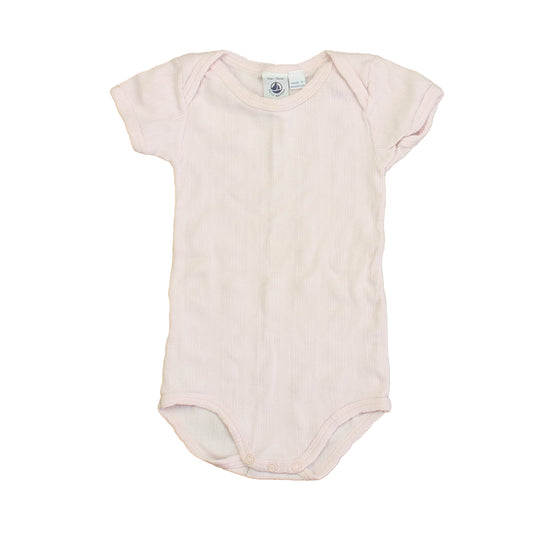 Petit Bateau Girls Pink Onesie Size: 12 Months Pink