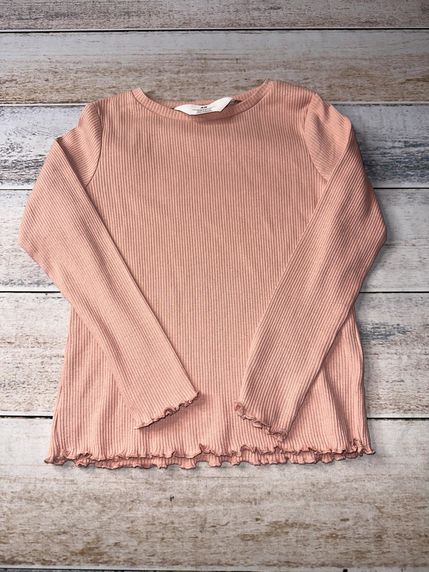 H&M Girls pink Long Sleeve Shirt Size: 5T pink