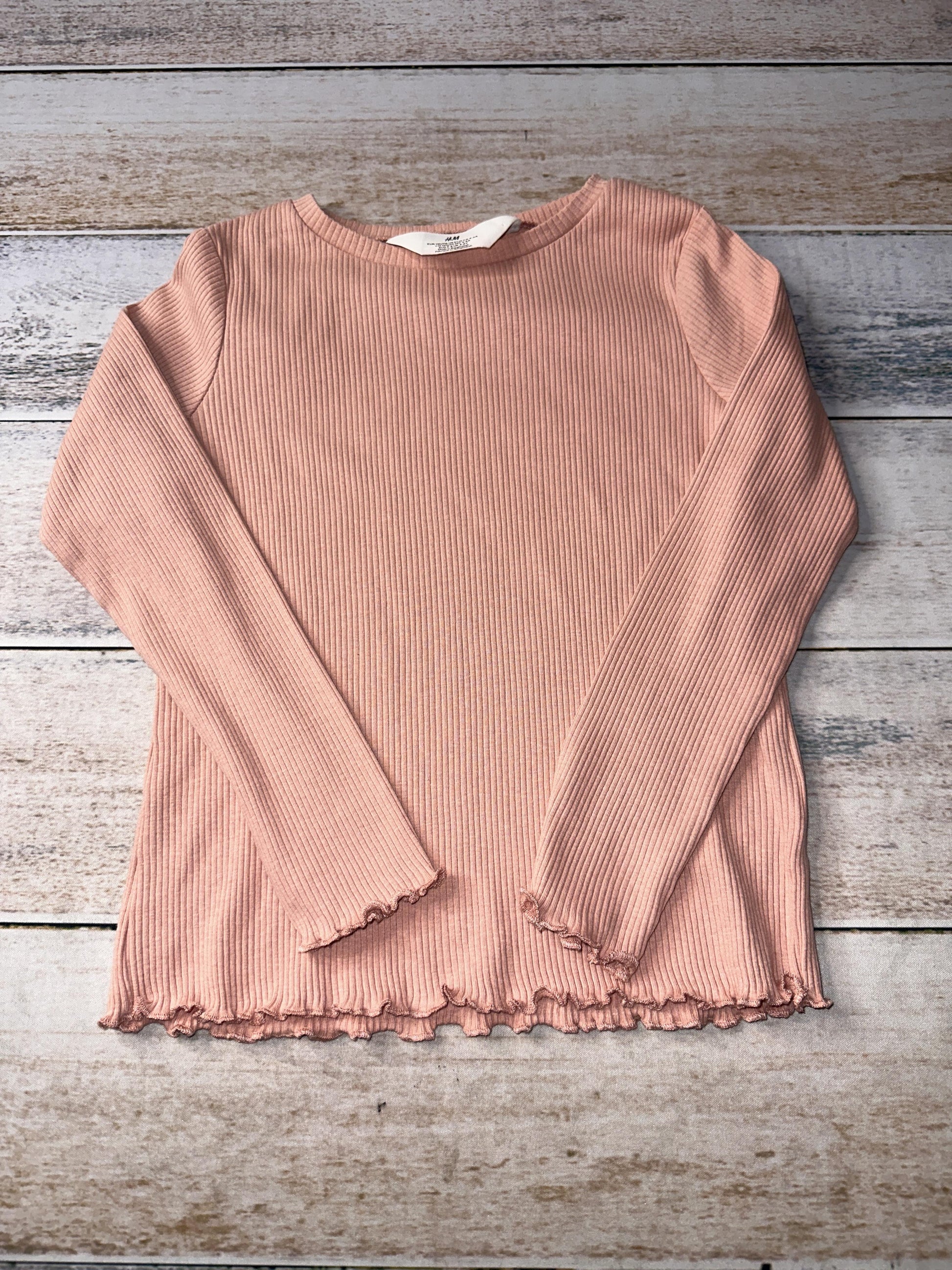H&M Girls pink Long Sleeve Shirt Size: 5T pink