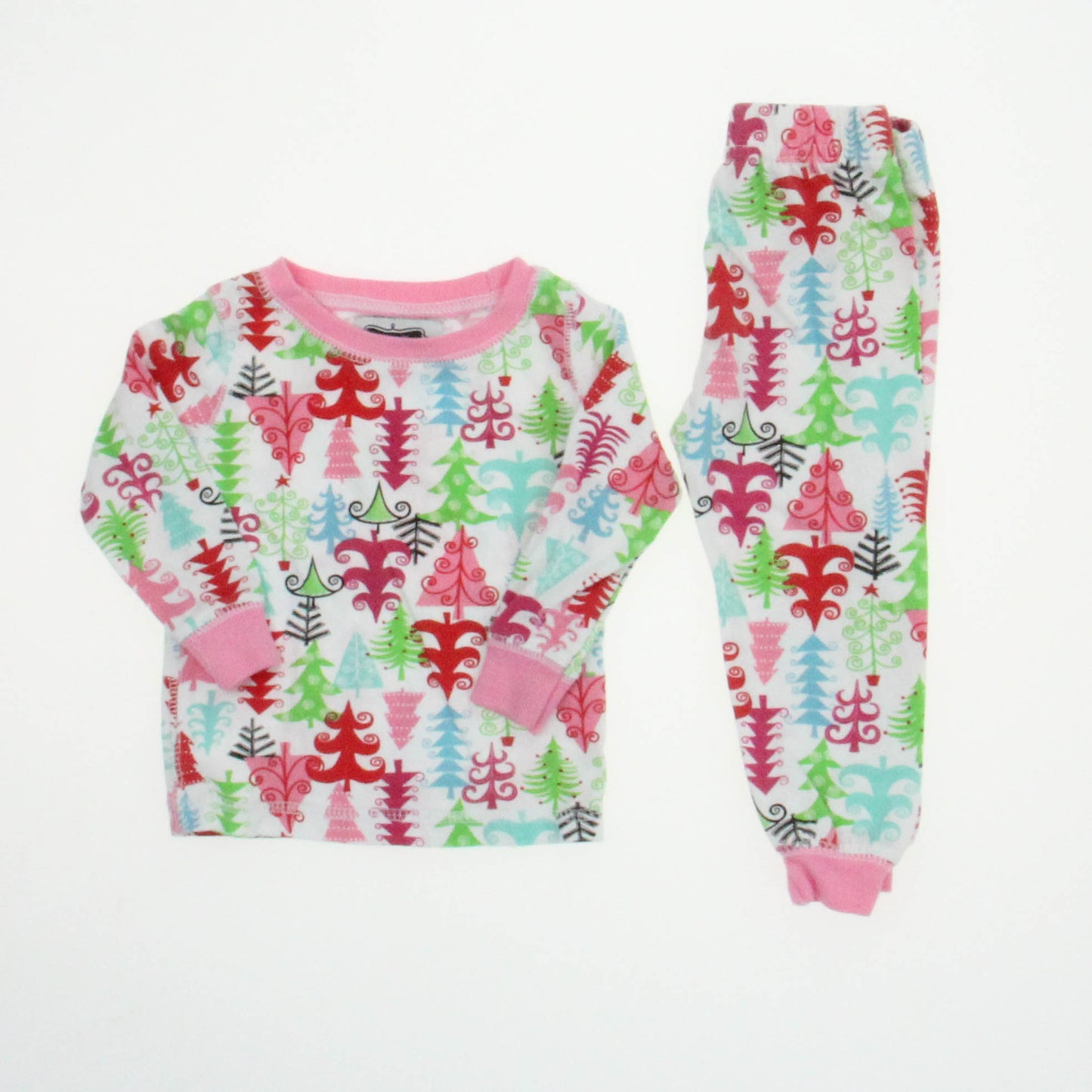 Mudpie Girls Pink 2-piece Pajamas Size: 0-6 Months Pink