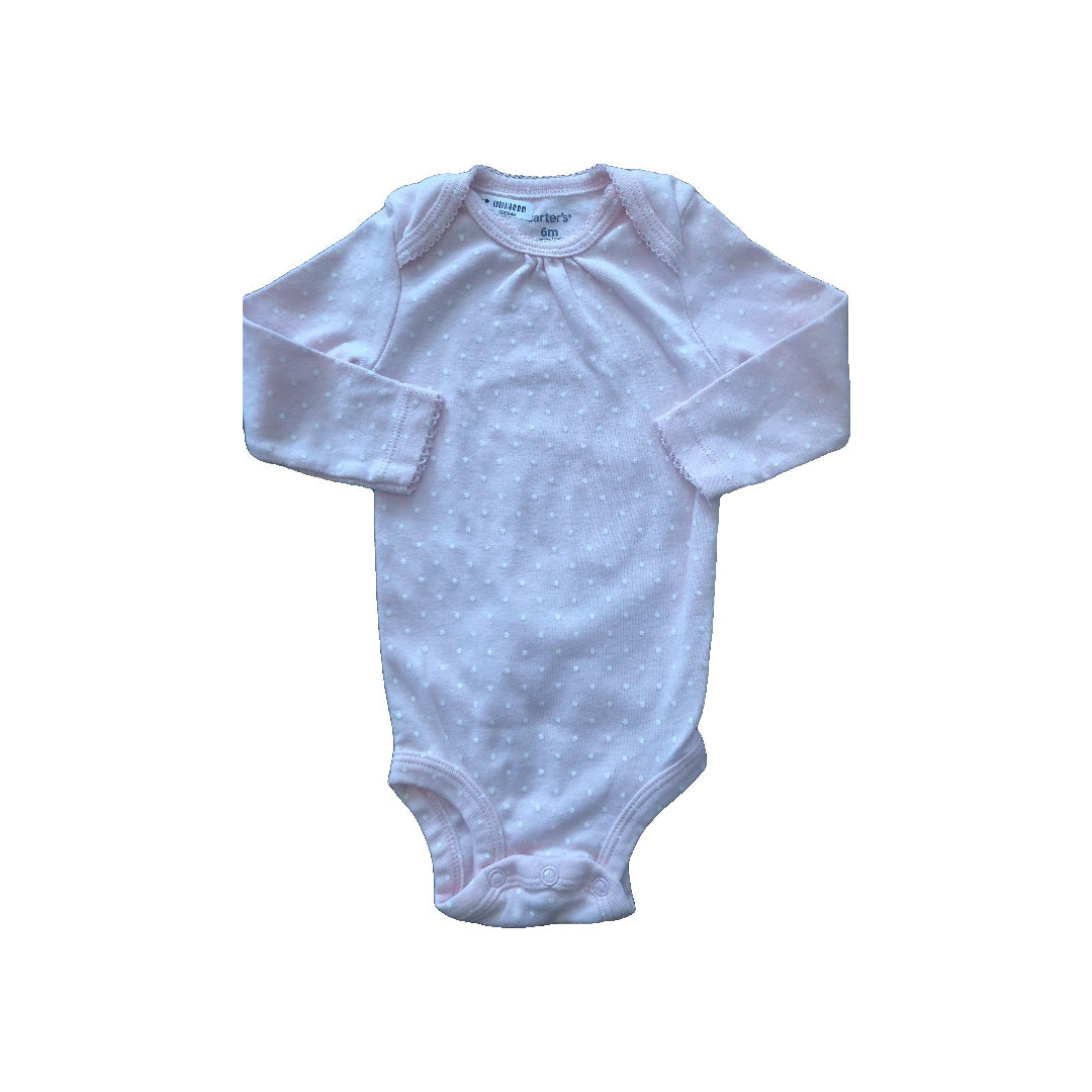 Carters Girls pink Onesie Size: 6 months pink
