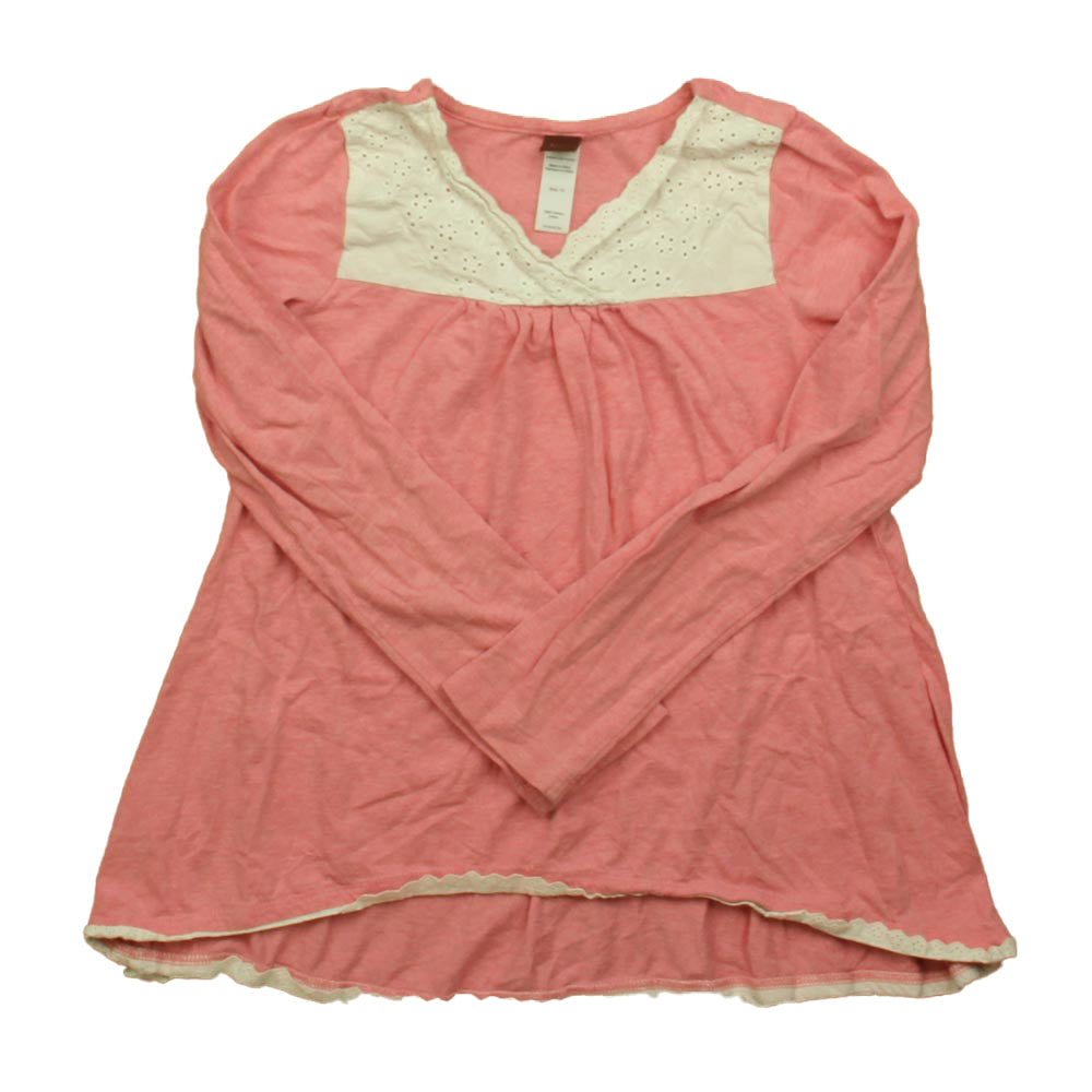 Tea Collection Girls Pink Long Sleeve Shirt Size: 10 Years Pink