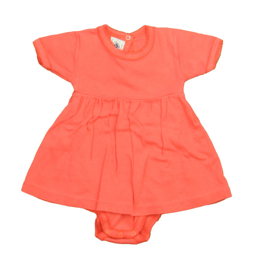Petit Bateau Girls Pink Dress Size: 6 Months