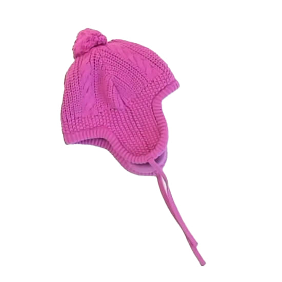 JoJo Maman Bebe Girls Pink Winter Hat Size: 6-12 Months Pink