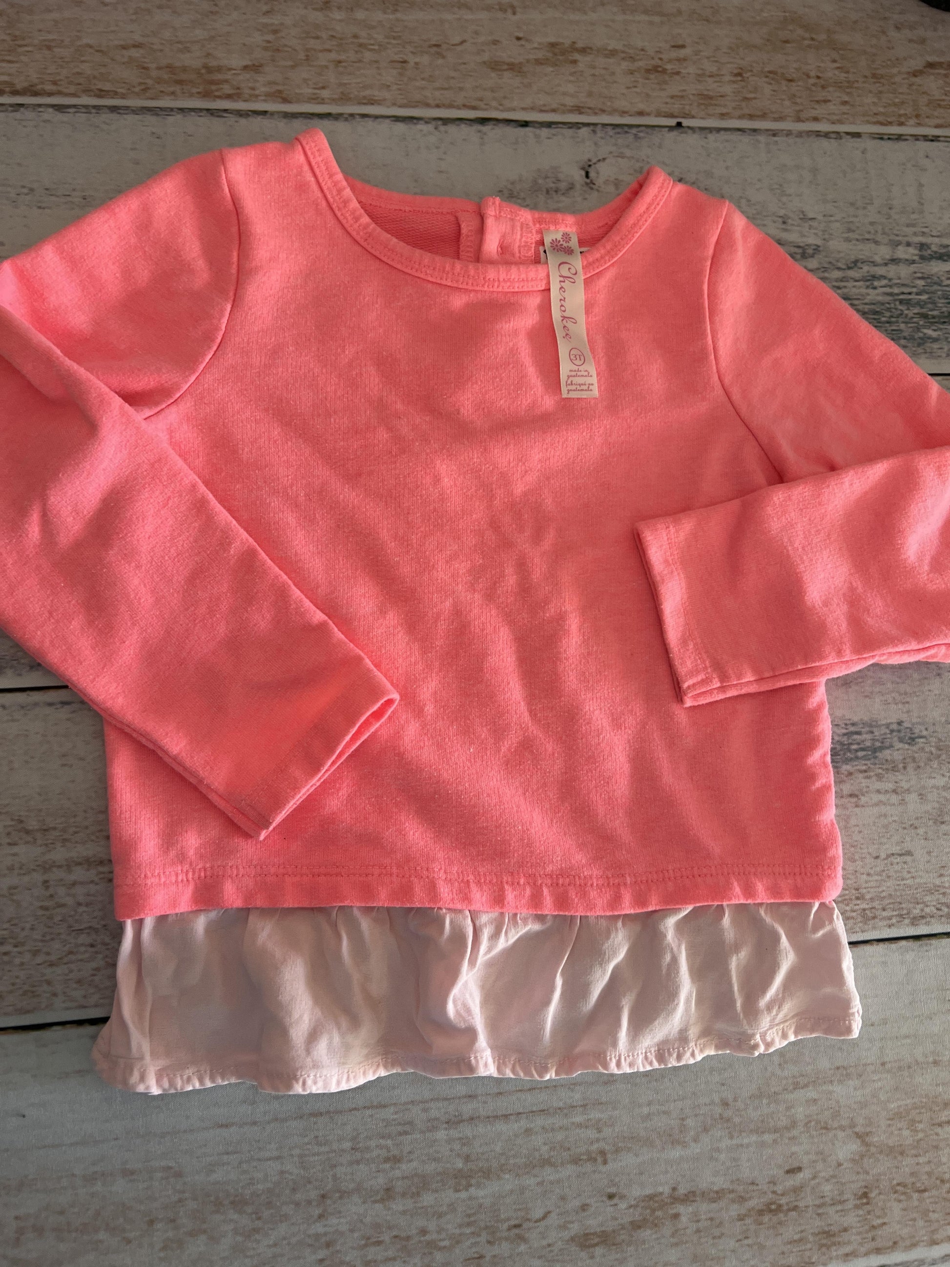cherokee Girls pink Long Sleeve Shirt Size: 3T pink
