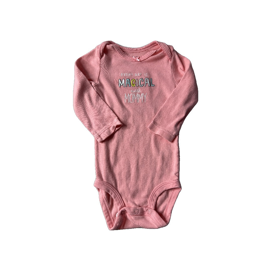 Carters Girls pink Onesie Size: 12 months pink