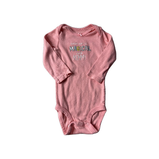 Carters Girls pink Onesie Size: 12 months pink