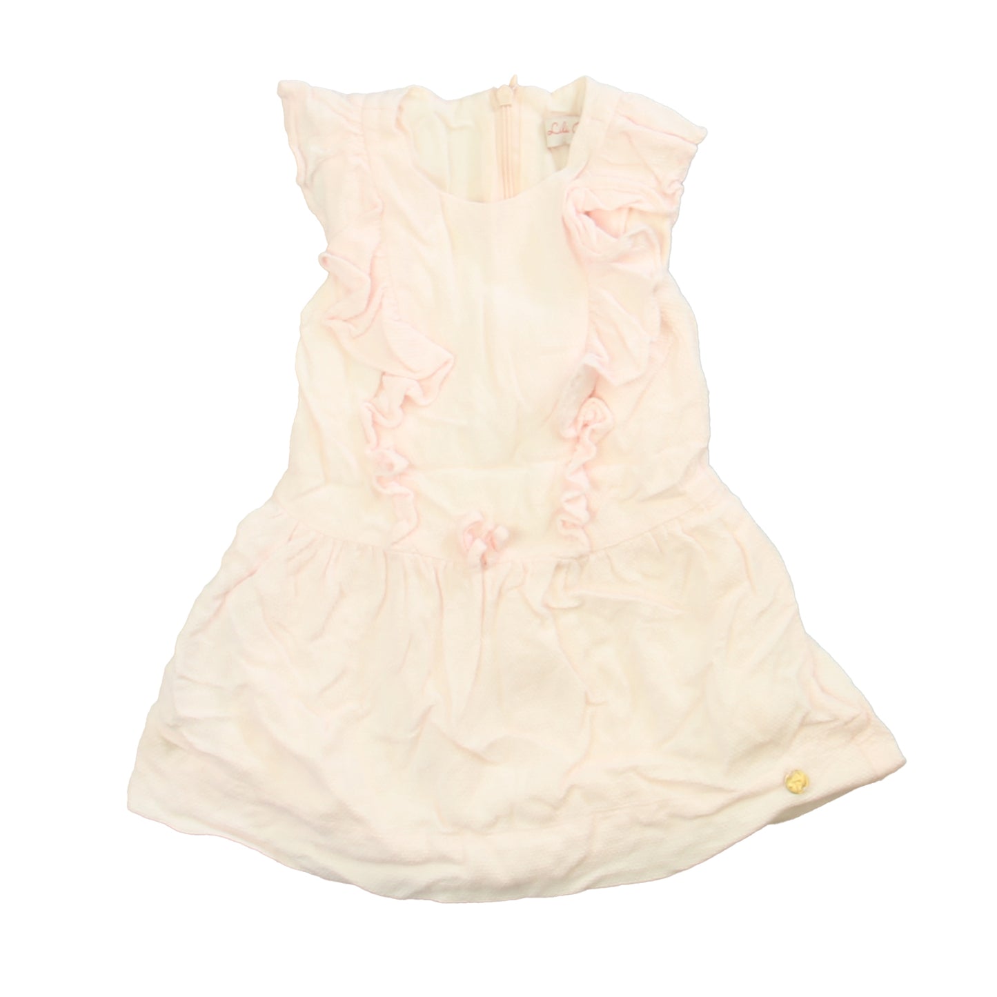 Lili Gaufrette Girls Pink Dress Size: 2T