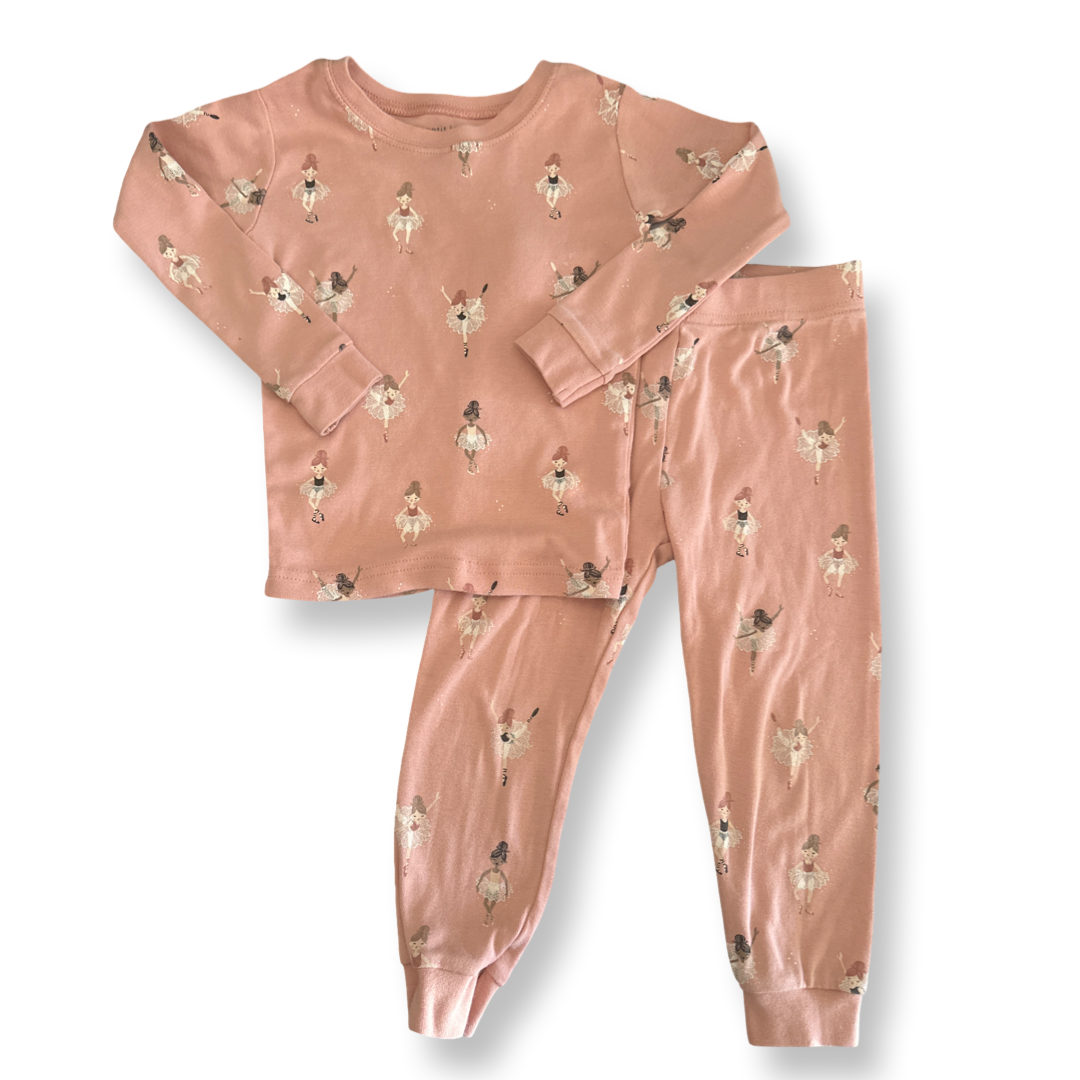 Petit Lem Girls Pink 2-piece Pajamas Size: Ballerina Pajama Set Pink