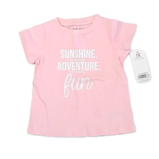 Emily & Oliver Girls Pink T-Shirt Size: 12 Months Pink