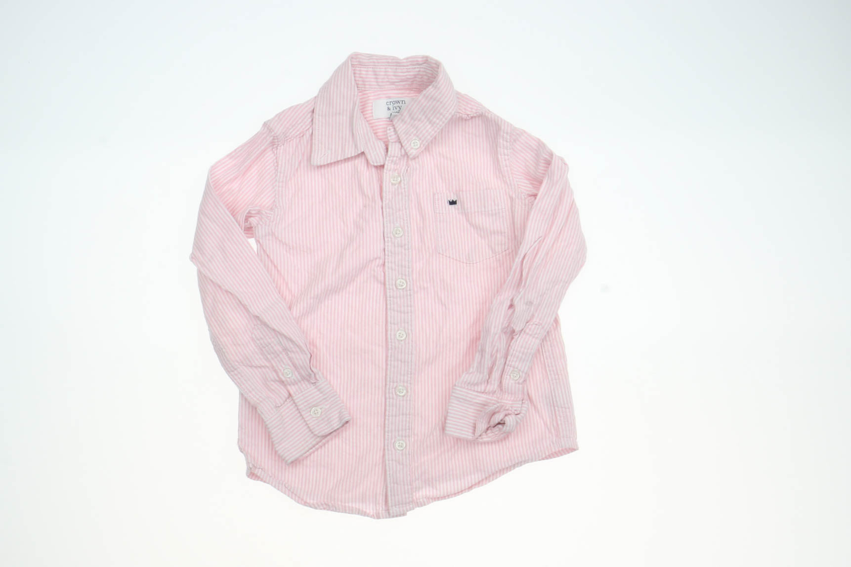 Crown & Ivy Girls PInk Button Down Long Sleeve Size: 4T PInk