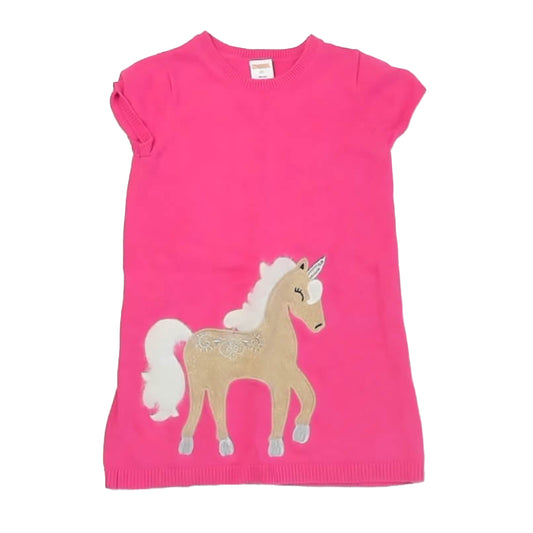 Gymboree Girls Pink Sweater Dress Size: 5T Pink