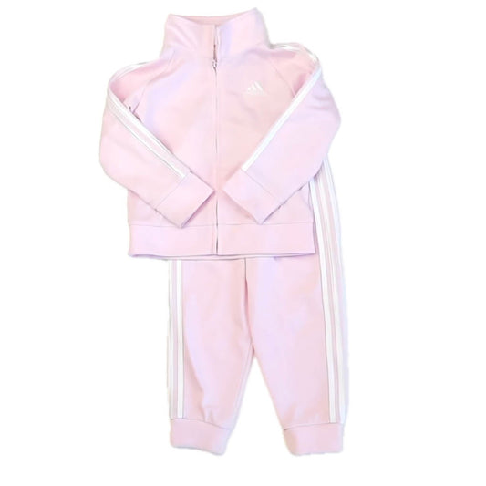 Adidas Girls Pink Track Suit Size: 18 Months Pink
