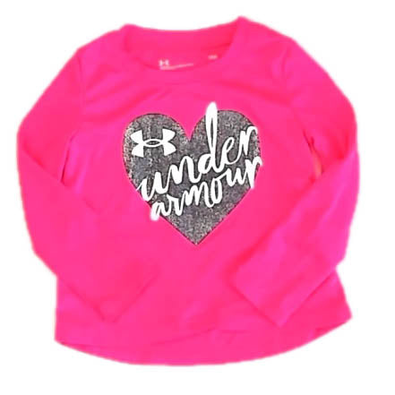 Under Armour Girls Pink Athletic Top Size: 12 Months Pink