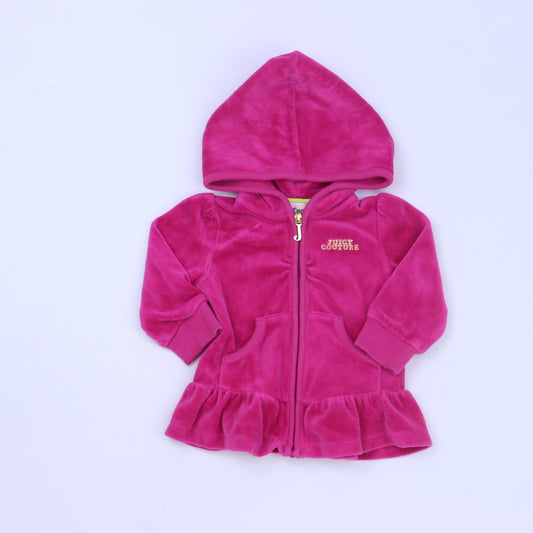 Juicy Couture Girls Pink Hoodie Size: 3-6 Months