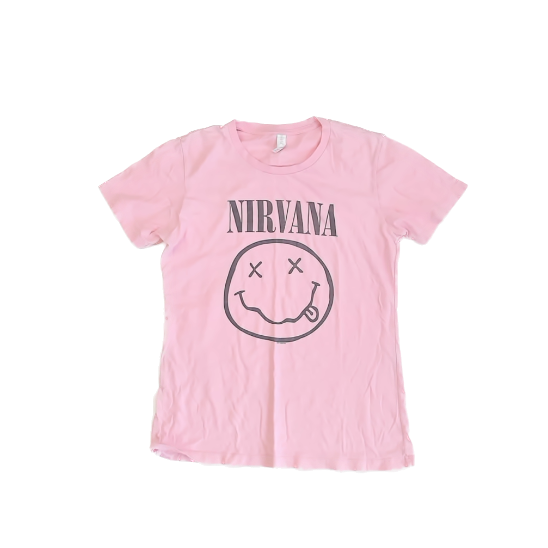 Nirvana Girls Pink T-Shirt Size: Medium Pink