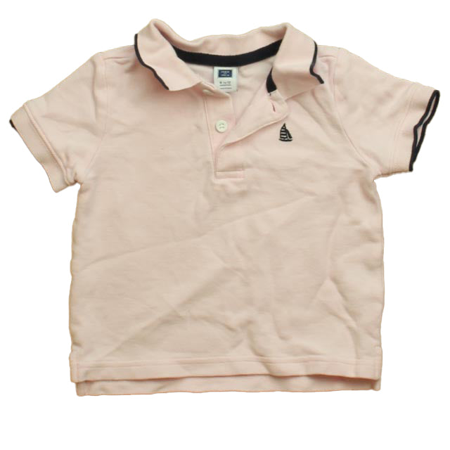 Janie and Jack Boys Pink Polo Shirt Size: 6-12 Months Pink