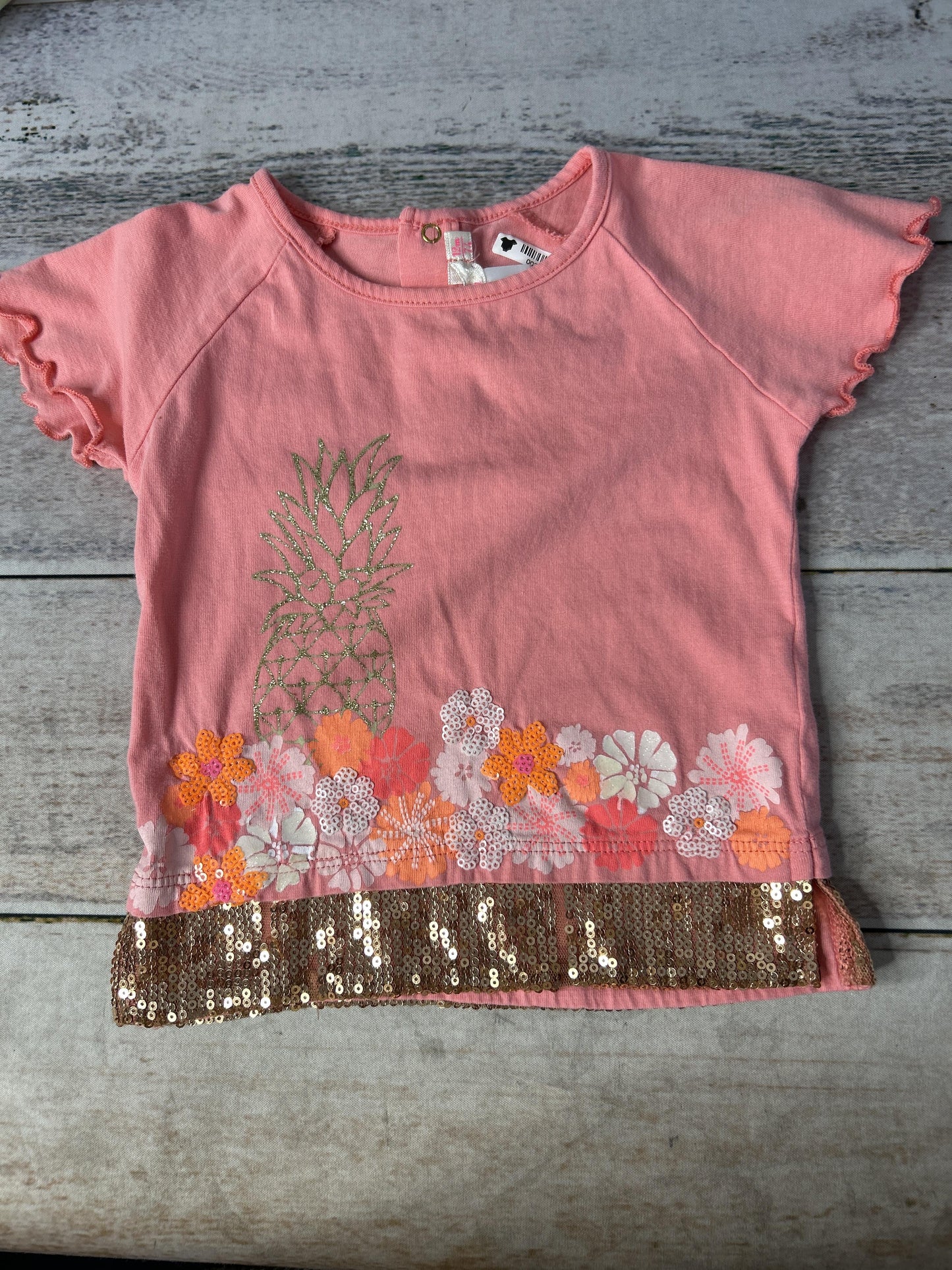 Girls pink Short Sleeve Shirt Size: 9-12 Months pink