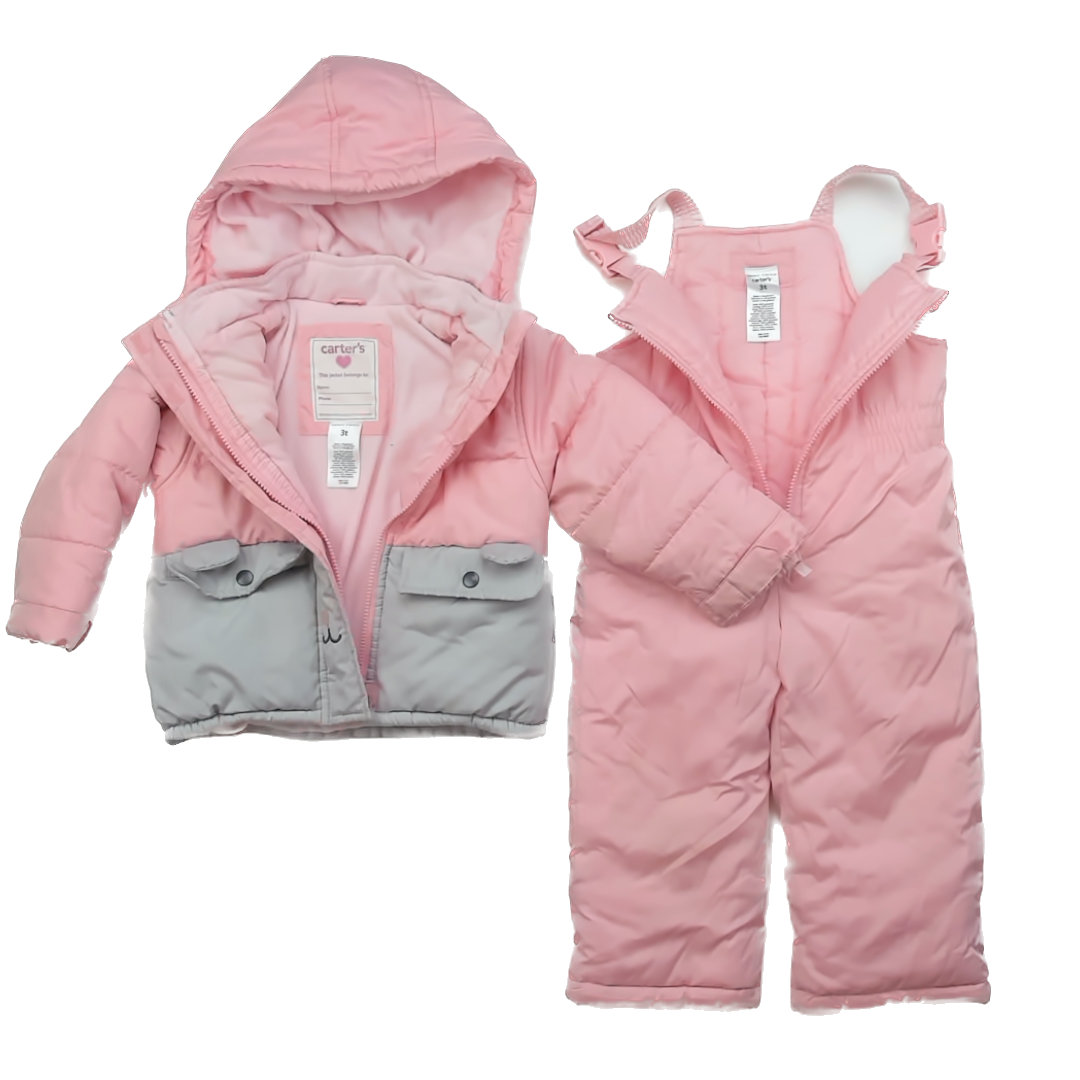 Carter's Girls Pink Snowsuit Size: 3T Pink