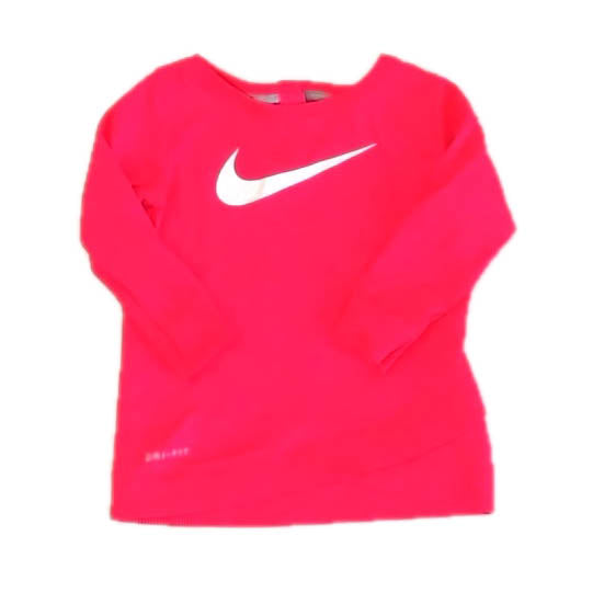 Nike Girls Pink Athletic Top Size: 6-9 Months Pink