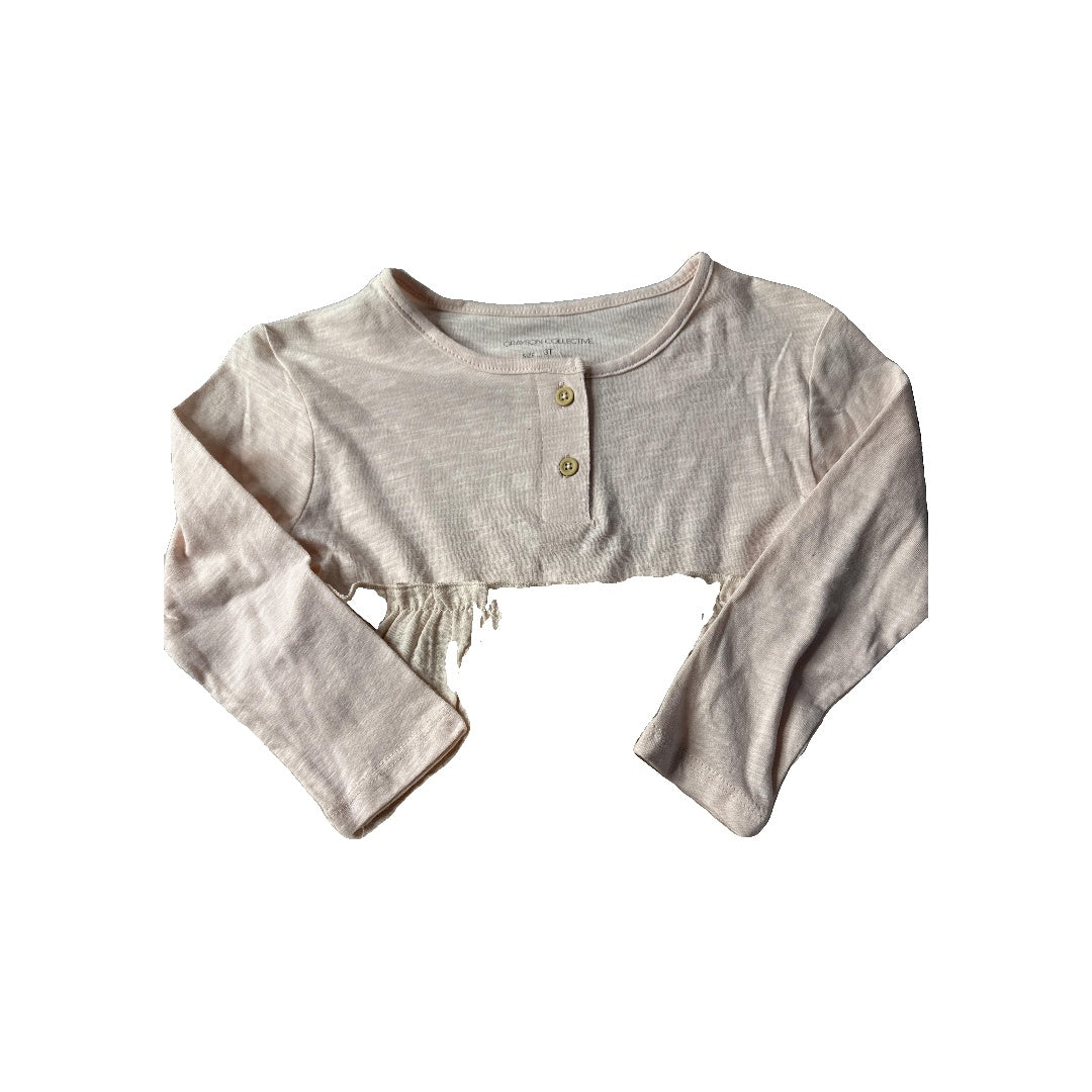 Grayson Collective Unisex pink Long Sleeve T-Shirt Size: 3T pink