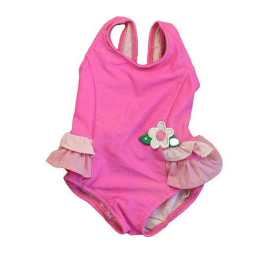 Florence Eiseman Girls Pink 1-piece Swimsuit Size: 6 Months Pink