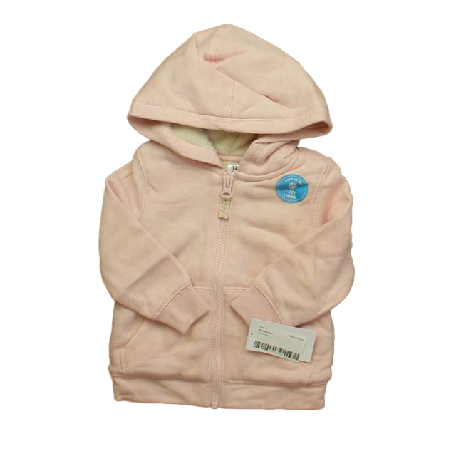 Carter's Girls Pink Hoodie Size: 12 Months