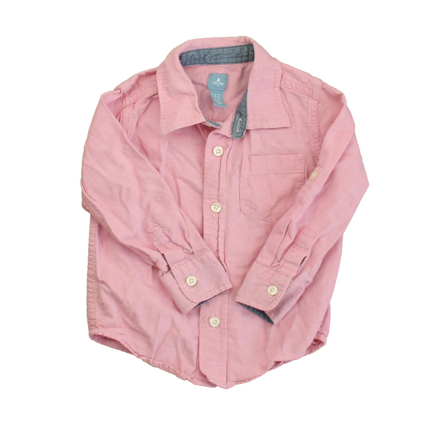 Gap Boys Pink Button Down Long Sleeve Size: 2T Pink