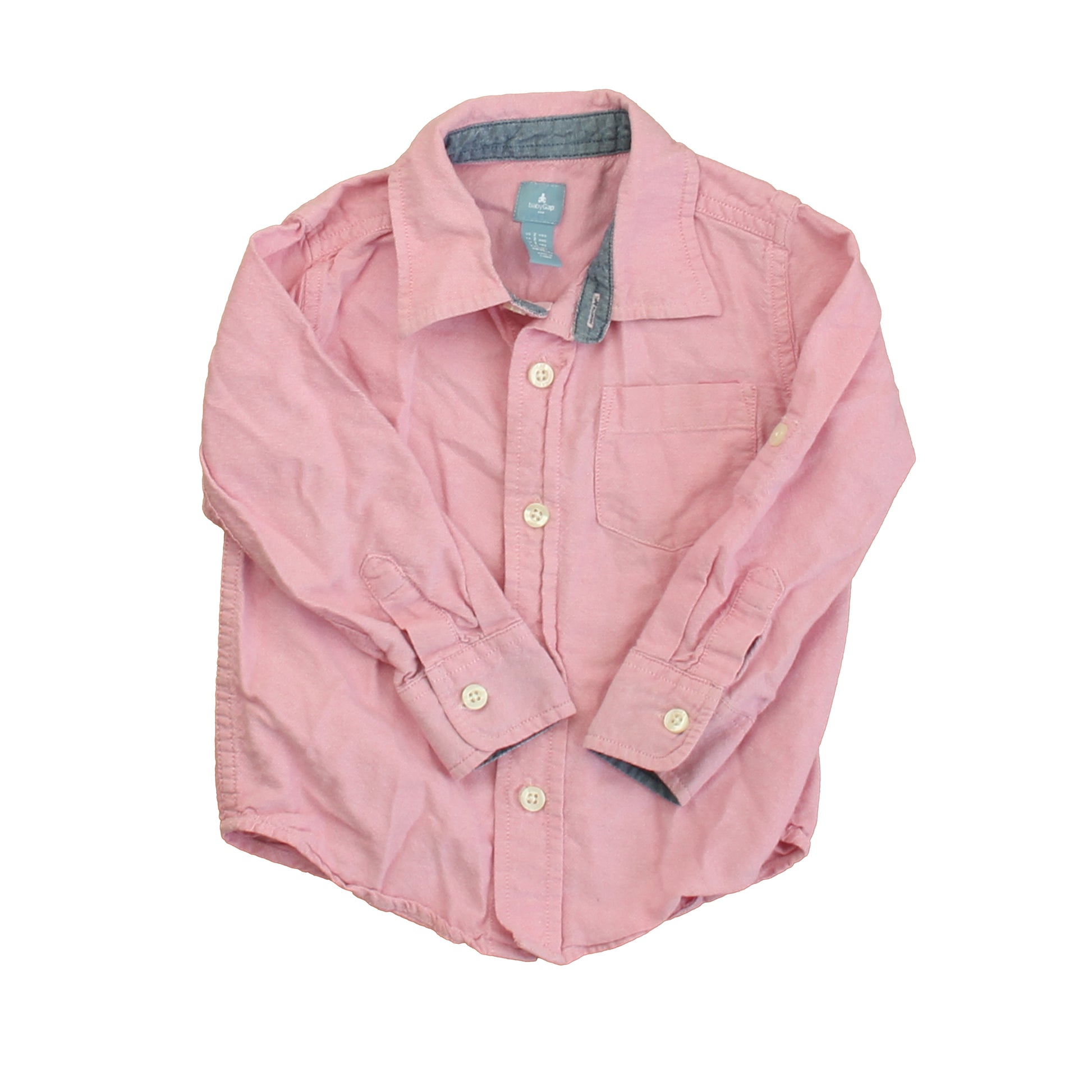 Gap Boys Pink Button Down Long Sleeve Size: 2T Pink