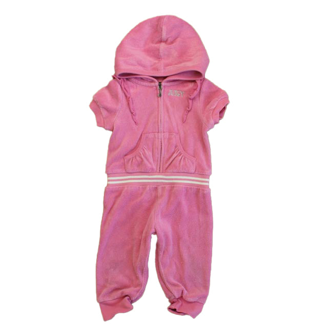 Juicy Couture Girls Pink Romper Size: 6-12 Months Pink