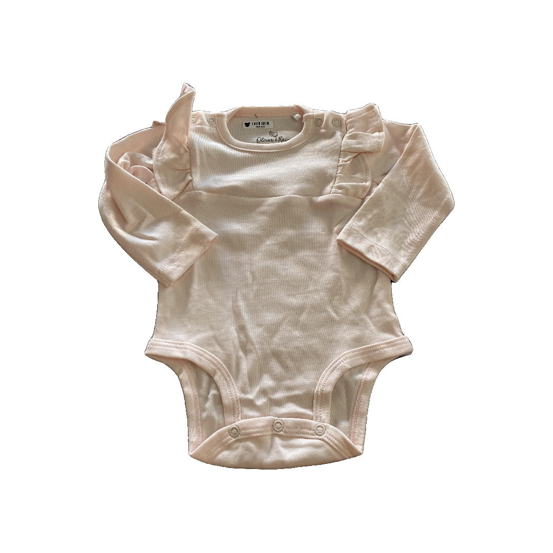 Oliver & Rain Girls pink Onesie Size: 6 months pink